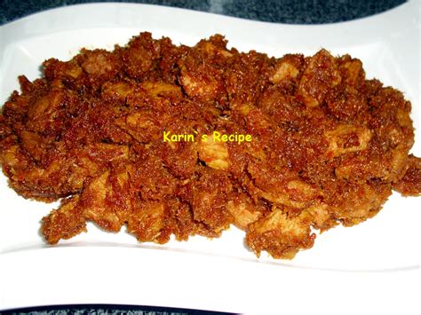 Karin's Recipe: Serundeng Daging (Fried Spicy Meat with Grated Coconut)