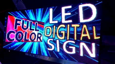 LED Digital signage P8, P10, or P16 full color for Outdoor - Programmable Message Center - YouTube