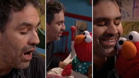 When Andrea Bocelli sang a tender ‘Time to Say Goodnight’ to Elmo on ...