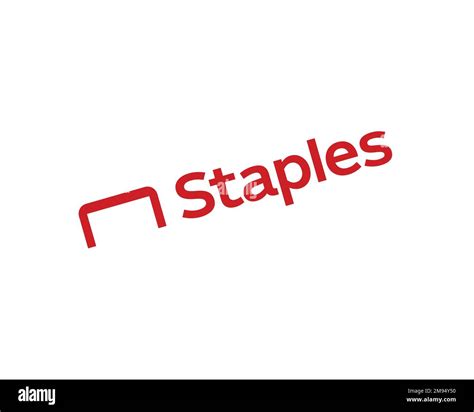 Staples Inc. rotated logo, white background Stock Photo - Alamy