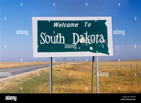 Welcome to South Dakota Sign Stock Photo - Alamy