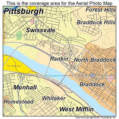 Aerial Photography Map of Rankin, PA Pennsylvania