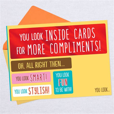 Filled With Compliments Funny Birthday Card - Greeting Cards - Hallmark