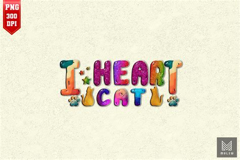 I Heart Cats I Love Cat Graphic by Mulew · Creative Fabrica