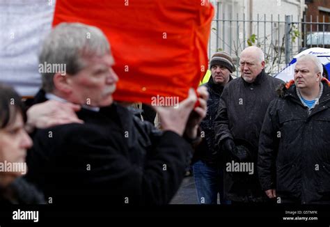 Dolours Price funeral Stock Photo - Alamy