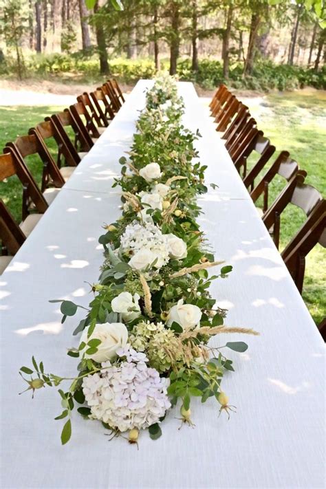 How to Make a Floral Table Runner Centerpiece - The Farm Chicks | Diy table runner wedding ...