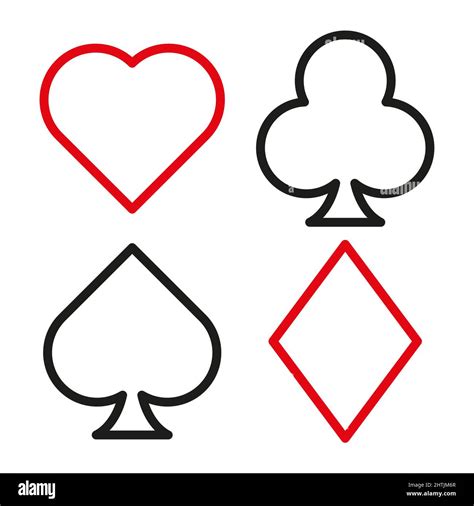 Playing cards symbols vector icon. Poker icon Stock Vector Image & Art ...