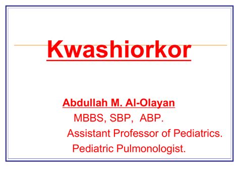 Kwashiorkor