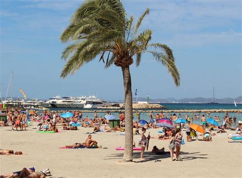 Playa de S'Arenal, popular sandy beach in S'Arenal