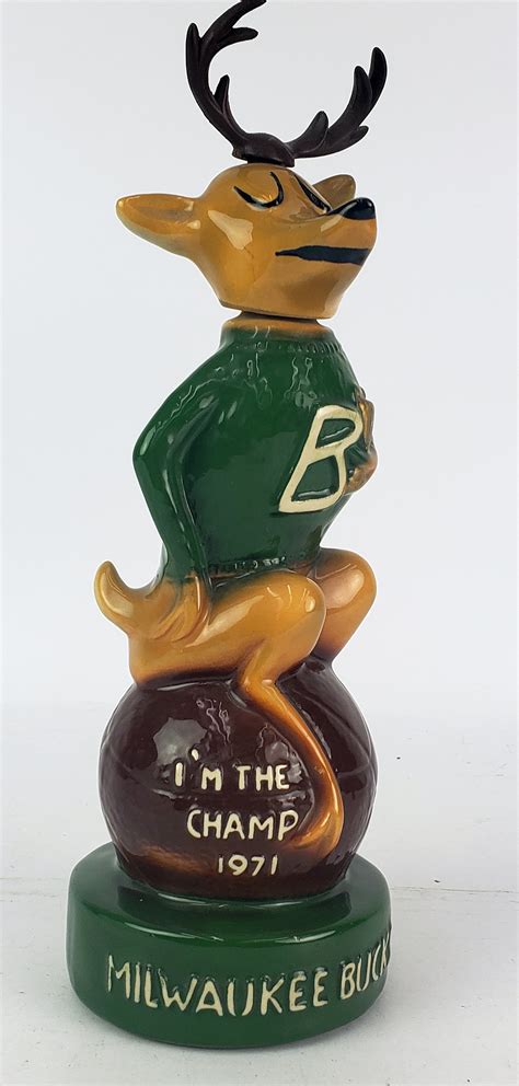 Lot Detail - 1971 Milwaukee Bucks NBA Champions 13" Ceramic Whiskey ...