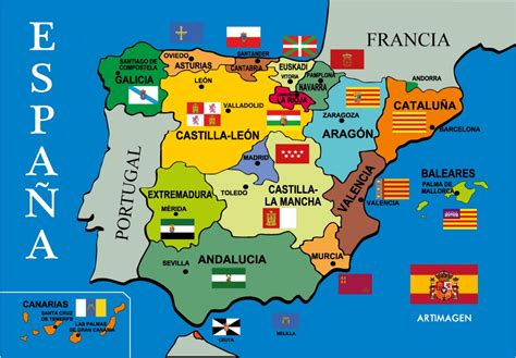 Información e Imágenes con Mapas de España Político y Físico