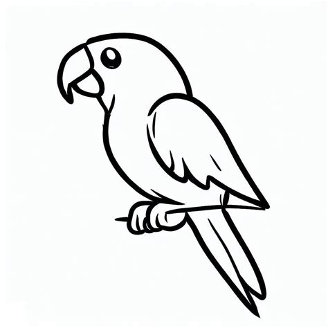 Easy Parrot coloring page - Download, Print or Color Online for Free