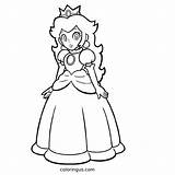 Princess Peach Coloring Pages Free Printable PDF sketch template