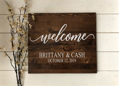 Wedding Welcome Sign | Wedding Entrance Sign | Rustic Wedding Decor ...