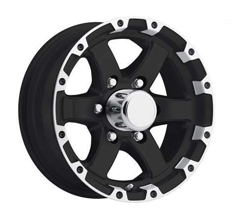 15" Sendel T08 6-Lug Boat Camper RV Trailer Wheel Black Machined (QTY 1) | eBay