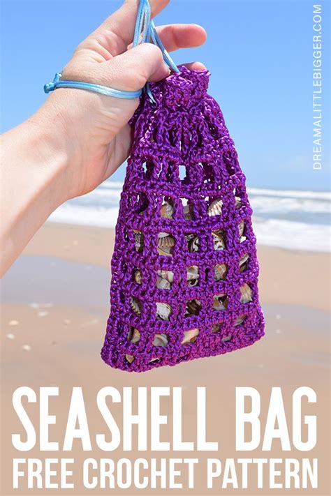 Mesh Crochet Seashell Collecting Bags for the Beach | Easy knitting, Easy knitting projects ...