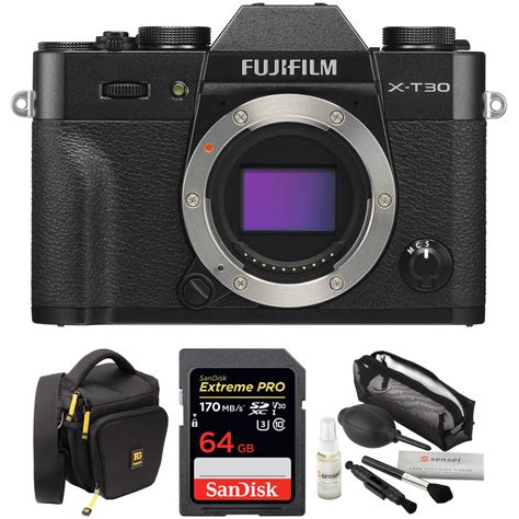 FUJIFILM X-T30 Mirrorless Camera with Accessories Kit (Black)