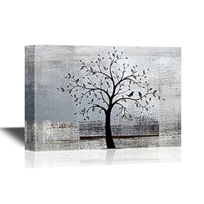 Abstract Tree Canvas Wall Art - Bla... - Canvas Art