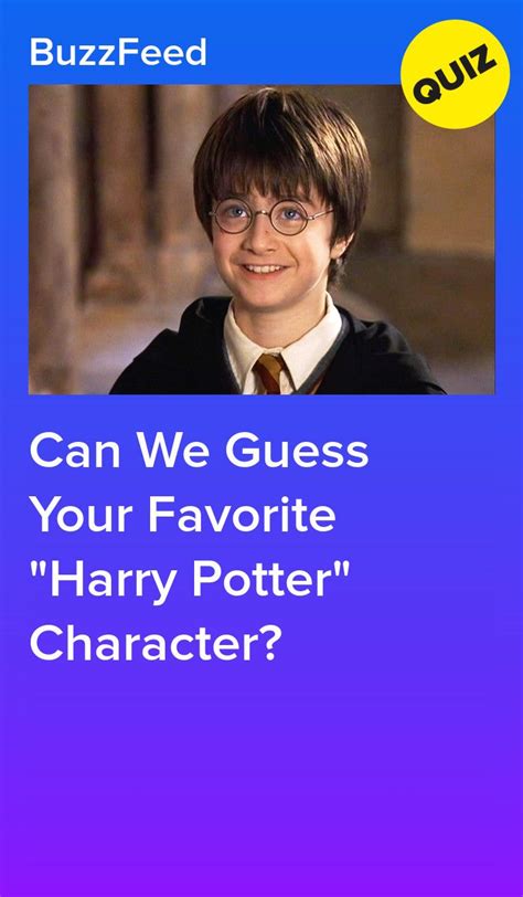 Can We Guess Your Favorite "Harry Potter" Character? | Harry potter characters, Harry potter ...