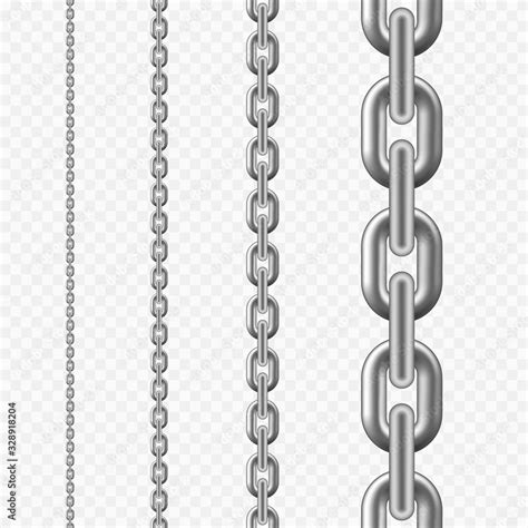 Vettoriale Stock Seamless chain pattern. Silver metallic chain texture ...