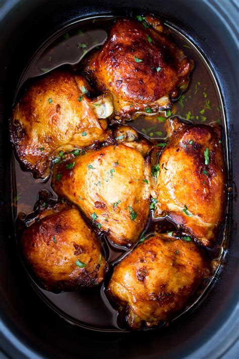 Slow Cooker Honey Garlic Chicken | AllFreeSlowCookerRecipes.com