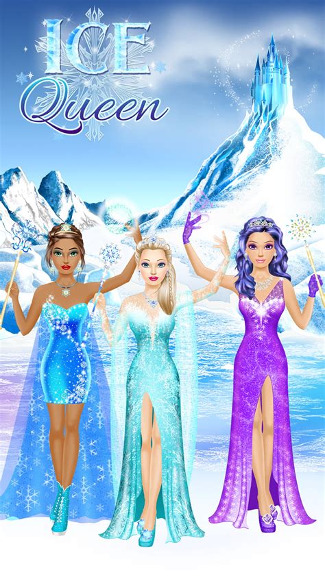 Ice Queen Salon: spa, makeup and dress up princess for girly girls who love fashion games ...