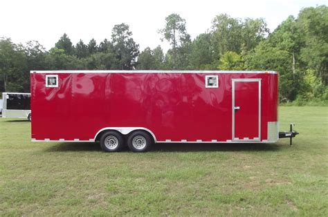 COLONY'S RED 8.5X24 ENCLOSED CAR HAULER #741 - Xtra Tuff Trailers