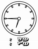 Clock Coloring Book Pages sketch template