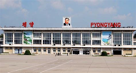 The old terminal at Pyongyang Sunan Airport in 2009, before they tore ...