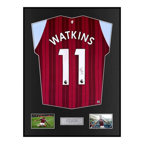 Framed Ollie Watkins Signed Aston Villa Shirt 2021-22 Home [Modern] – The Vault