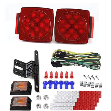 Trailer Light Kit Utility with Wire Harness LED Waterproof Tail Light ...