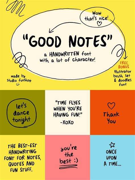 Good Notes! A Handwriting Font Set! - The Suppply Co