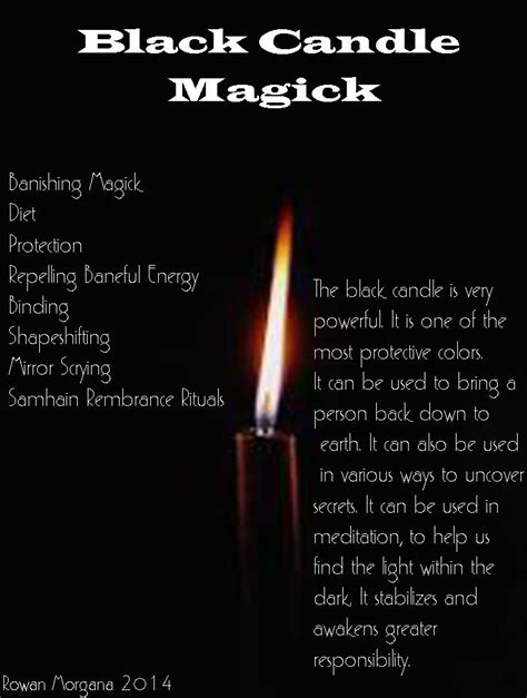 Black Candle Magick www.sacredwicca.com | Candle magik, Black candle spells, Black candles magic