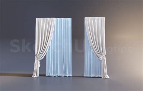 9373. Free Sketchup Curtains Model Download