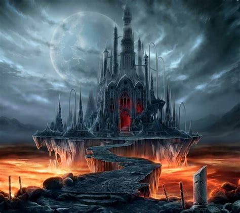 Keep on lava | Fantasy castle, Fantasy landscape, Fantasy city