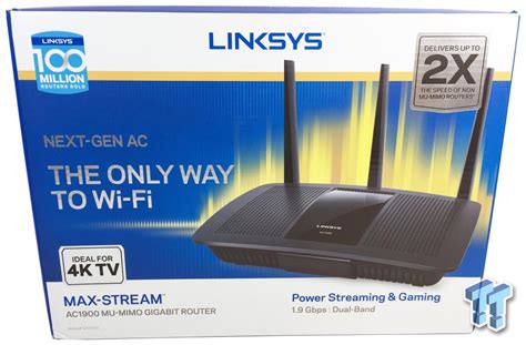 Linksys Max-Stream AC1900 MU-MIMO Gigabit Dual-Band Wi-Fi Router ...