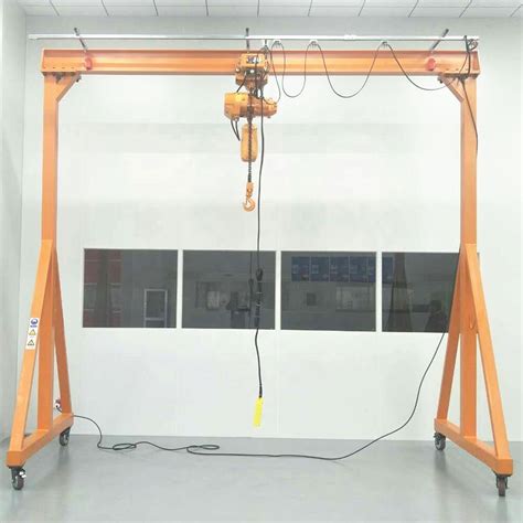 1 Ton one Frame Portable Gantry Crane , Movable Gantry Crane With Chain Hoist