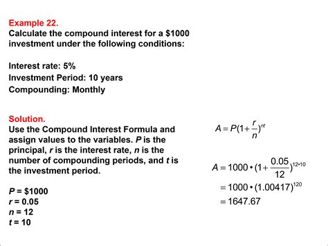 Math Example: Compound Interest: Example 22 | Media4Math