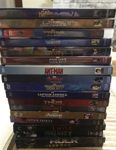 Marvel Cinematic Universe Movie Dvds Collection, Hobbies & Toys, Music ...