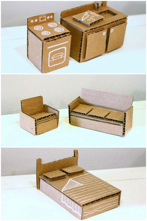 Image result for making mini furniture cardboard | Doll furniture diy, Diy barbie house, Diy doll