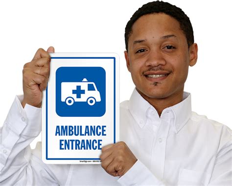 Ambulance Entrance Signs | Ambulance Entrance Door Signs