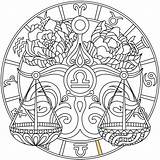Libra adult coloring Page – Artofit sketch template