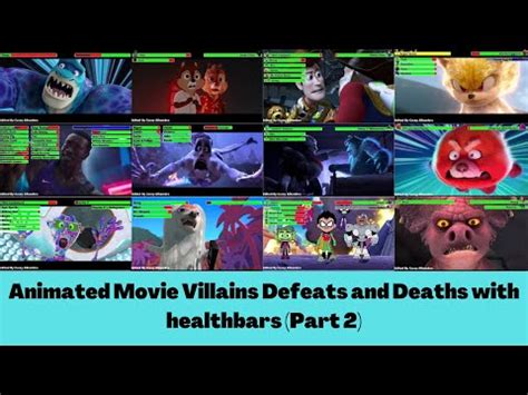 Animated Movie Villains Defeats and Deaths with healthbars (Part 2 ...