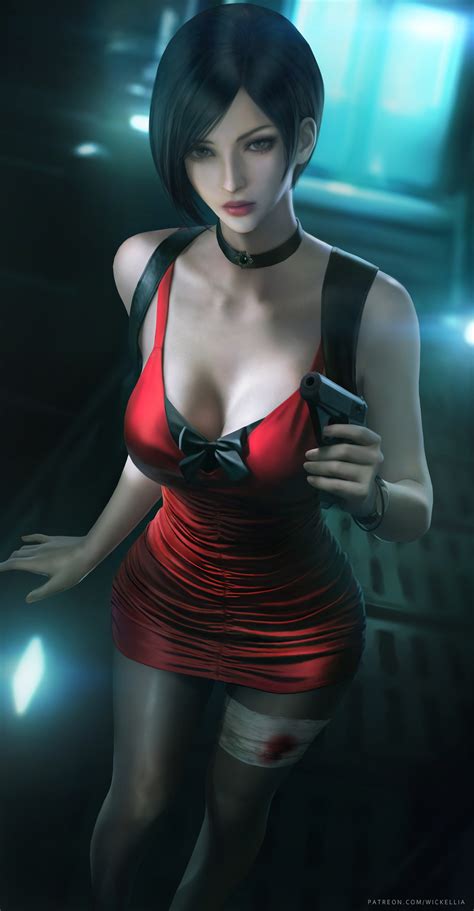 Wallpaper : ada wong, Resident Evil, video games, video game girls, 2D, artwork, drawing, fan ...