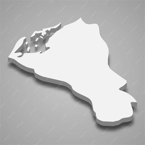 Premium Vector | 3d isometric map of umm al quwain is a emirate of ...