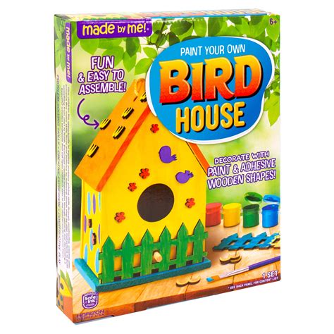 Made by Me Paint Your Own Birdhouse Kit, Boys and Girls, Child, Ages 6+ - Walmart.com