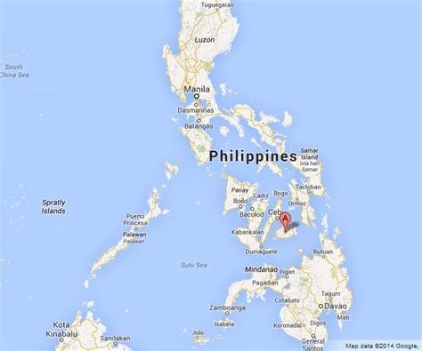 Bohol Island on Map of Philippines