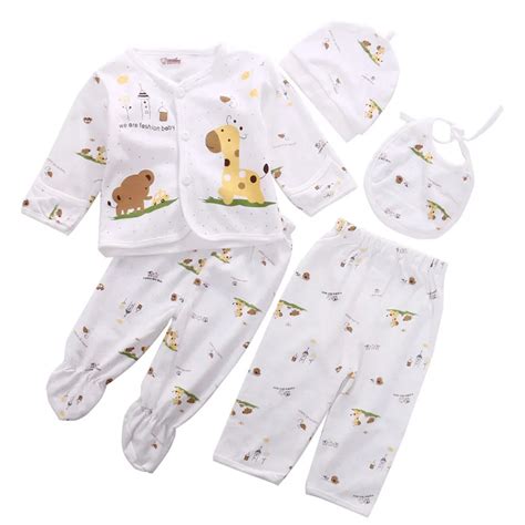 Brand New Hot sales 5PCS Set Newborn Baby Boy Clothes 0 3 Month Boy Girls Clothes Cotton Cartoon ...