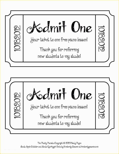 43 Dinner Ticket Template Free | Heritagechristiancollege