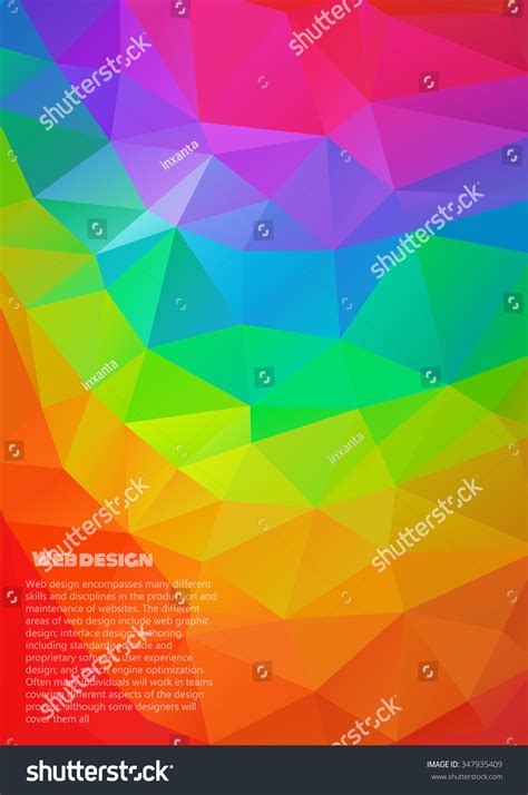 Abstract Geometric Rainbow Background Stock Vector (Royalty Free) 347935409